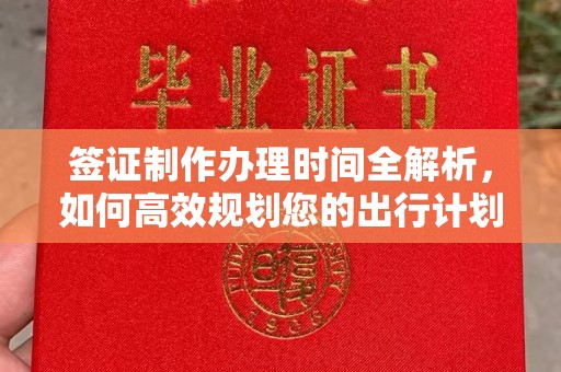 泰州签证制作办理时间全解析，如何高效规划您的出行计划