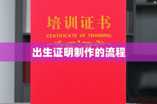 泰州出生证明制作的流程