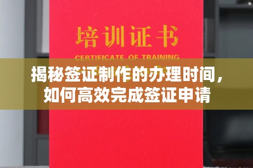 泰州揭秘签证制作的办理时间，如何高效完成签证申请