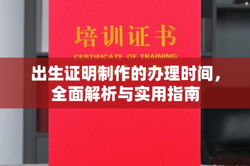 泰州出生证明制作的办理时间，全面解析与实用指南