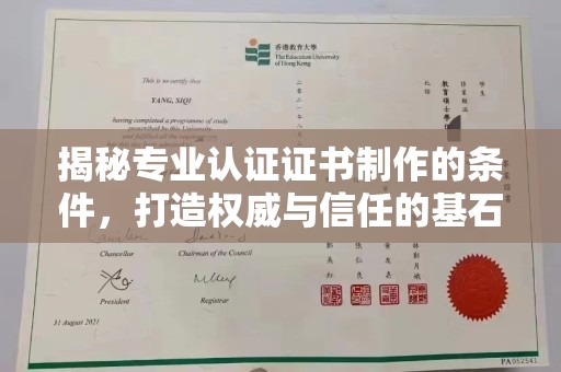泰州揭秘专业认证证书制作的条件，打造权威与信任的基石