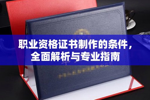 泰州职业资格证书制作的条件，全面解析与专业指南