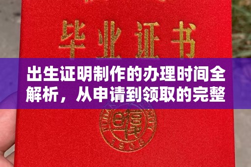 泰州出生证明制作的办理时间全解析，从申请到领取的完整指南